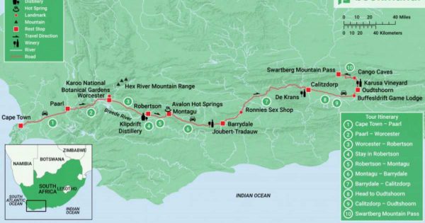 longest wine route in the world - South Africa