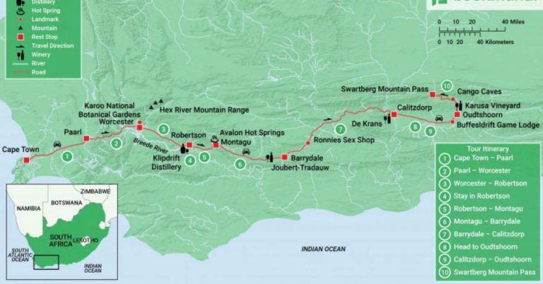 longest wine route in the world - South Africa