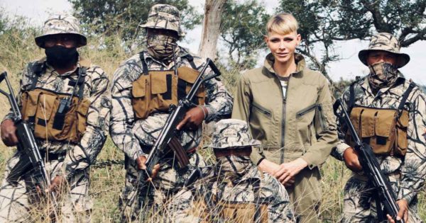 HSH Princess Charlene with the Thanda Safari Anti Poaching Unit