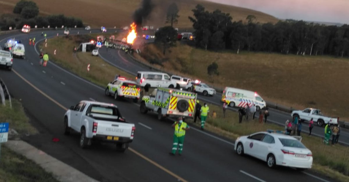 Paramedics treat 30 patients following a major collision