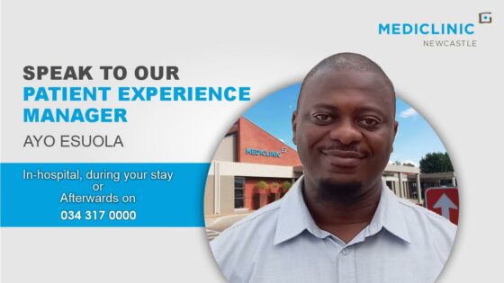 Mediclinic Newcastle Patient Experience Manager, Dr Ayo Esuola