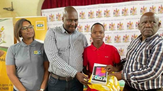 Newcastle's top 10 matric achievers receive iPads from MTN at local event