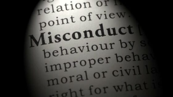Misconduct Poor Behaviour
