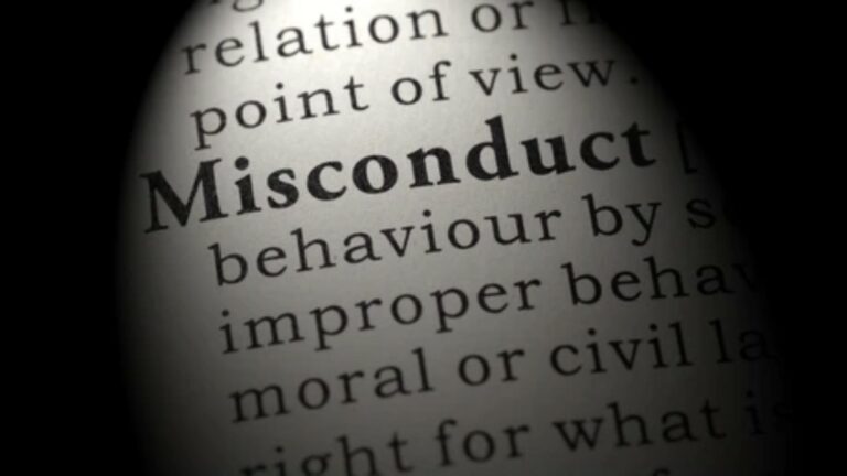 Misconduct Poor Behaviour