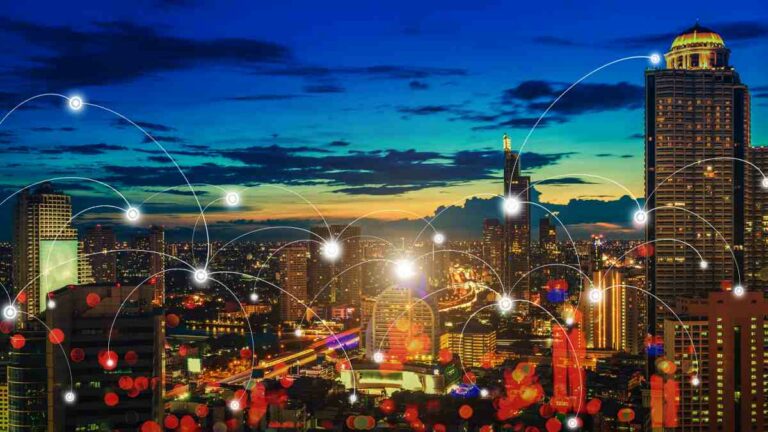 Smart Cities - stock image Evotel