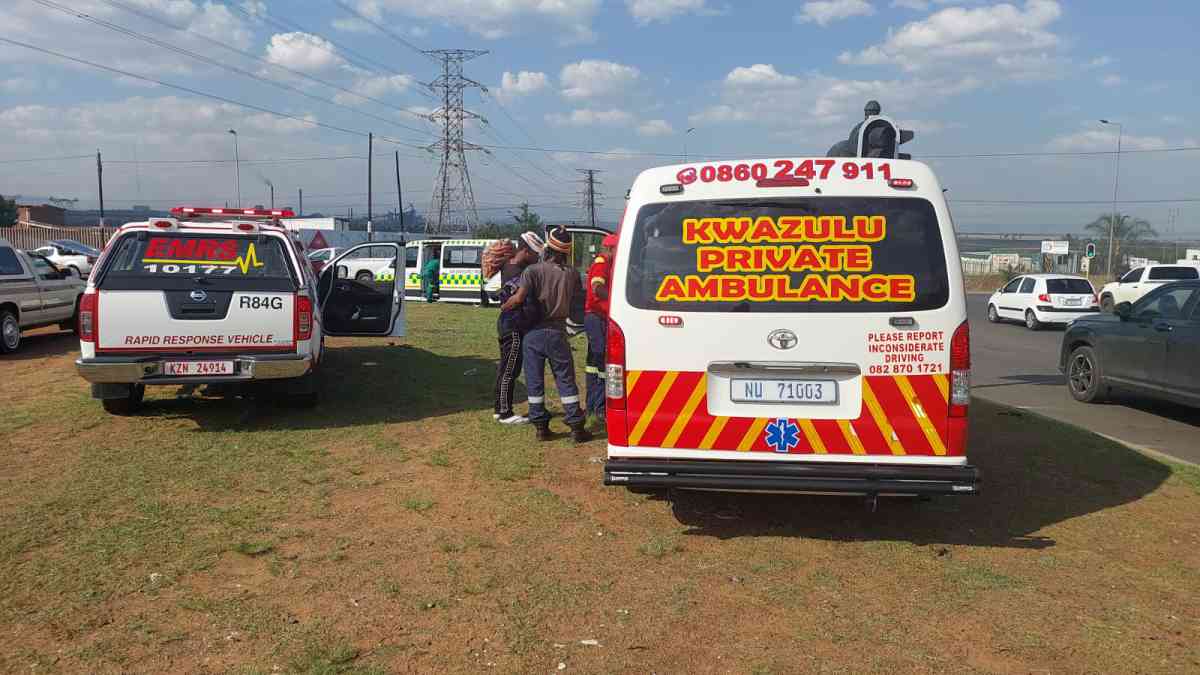 Two pedestrians struck by a taxi on Albert Wessels Drive
