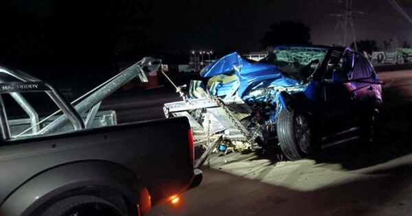 Four injured in collision involving truck and car on Albert Wessels Drive