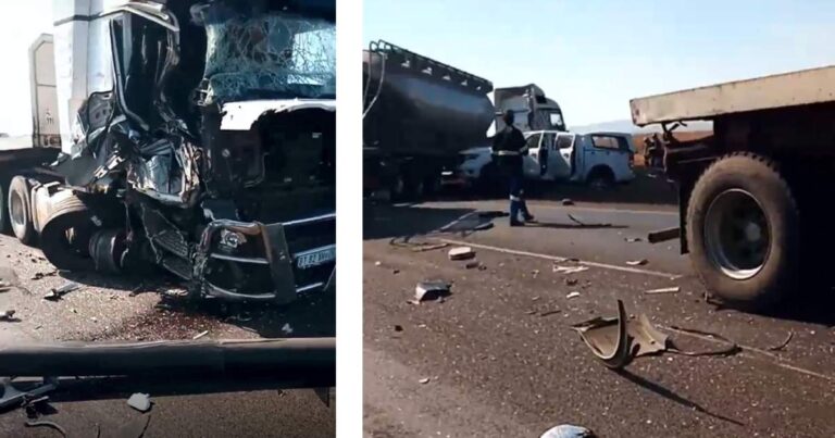 N11 Chaos: Devastating Two-Truck and Bakkie Collision Leaves Two Injured