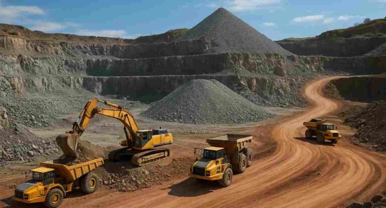 R34 Quarry Consultation - quarry mining in action
