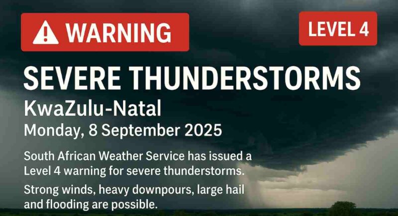 severe thunderstorms KwaZulu-Natal