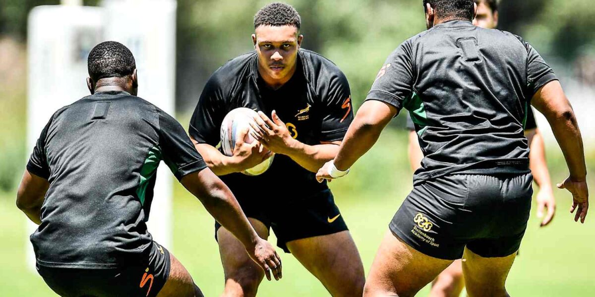 STELLENBOSCH, SOUTH AFRICA - NOVEMBER 14: Zachary Porthen during the SA Academy training session at Markotter Stadium on November 14, 2023 in Stellenbosch, South Africa. (Photo by Ashley Vlotman/Gallo Images)