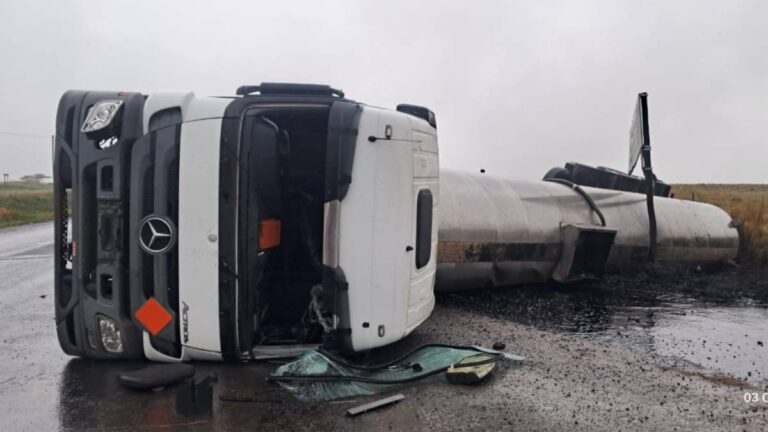 R34 crude oil truck accident