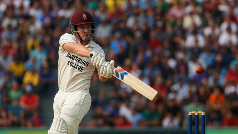Oppenheimer Michaelmas Cricket Week: Image of a batsman hitting a cricket ball