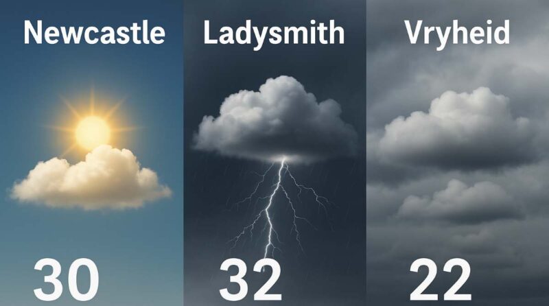 weekend weather Newcastle Ladysmith Vryheid