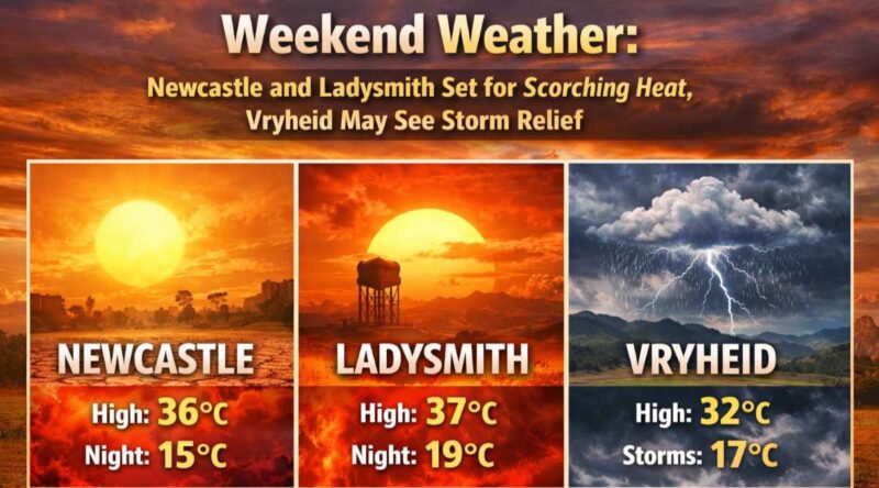 Weekend weather Newcastle Ladysmith Vryheid