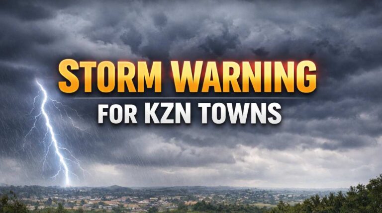 SAWS thunderstorm warning KZN