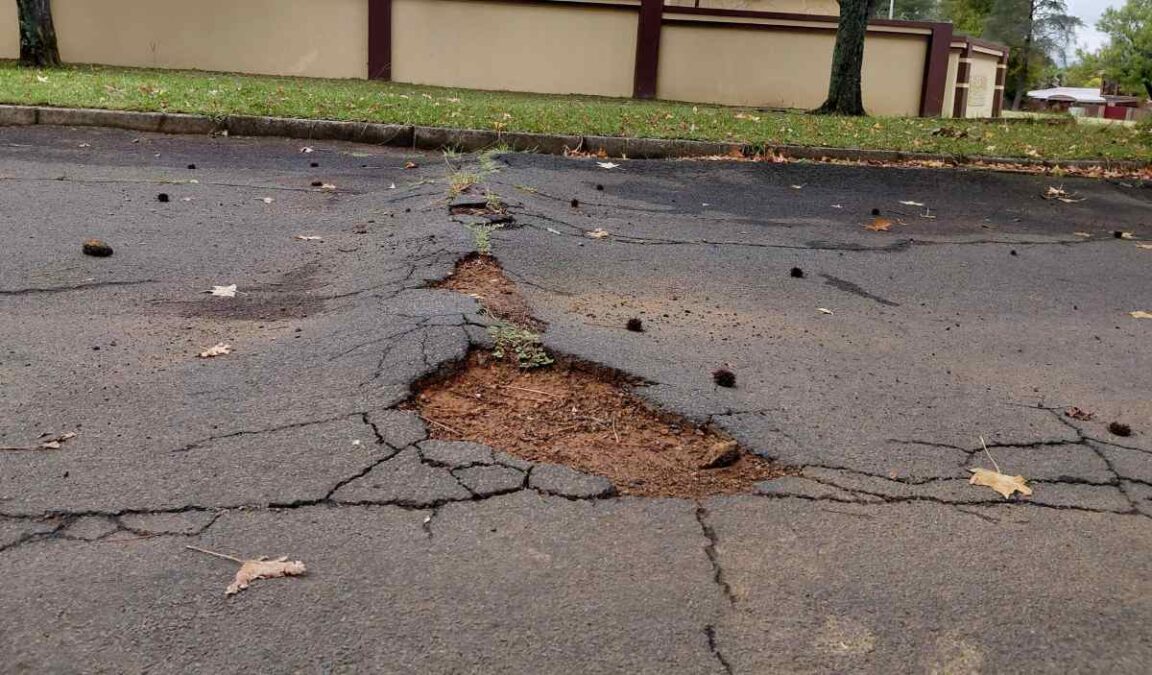 Newcastle damaged roads