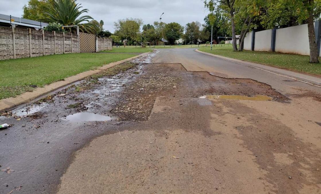 Newcastle damaged roads