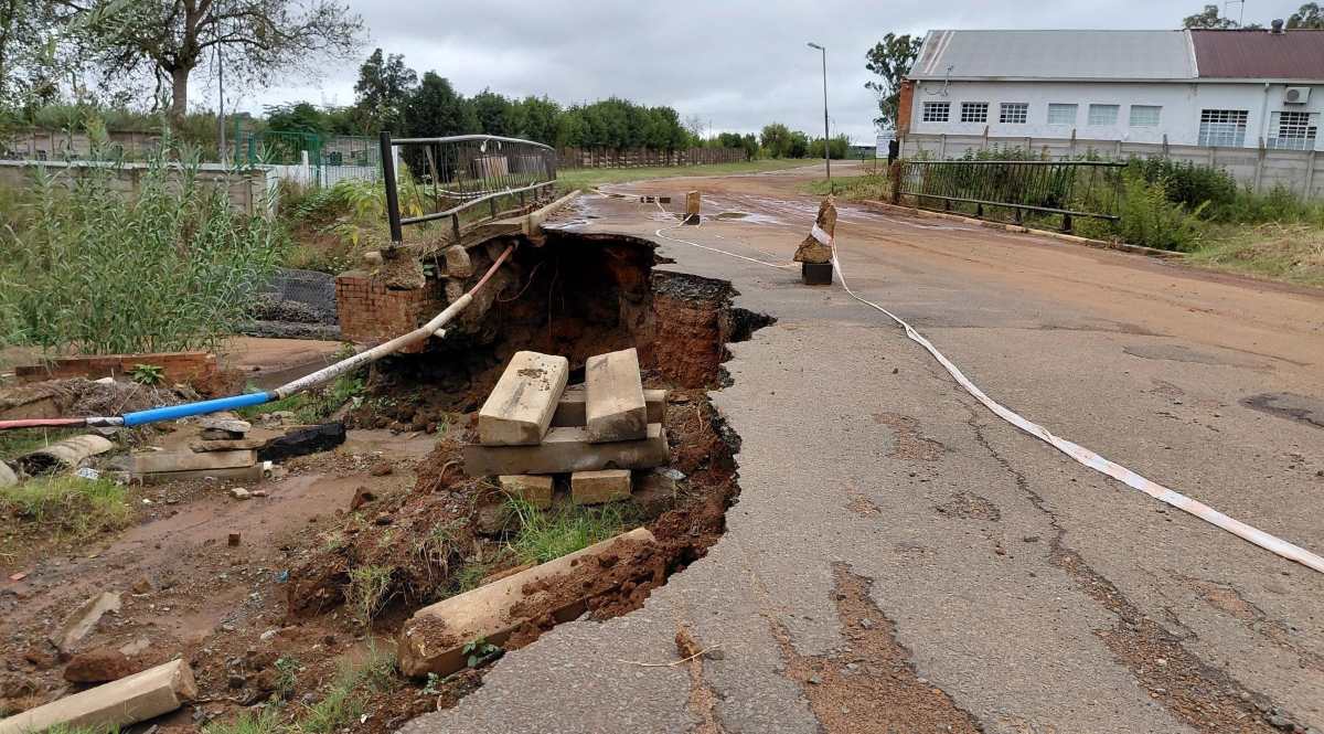 Newcastle damaged roads