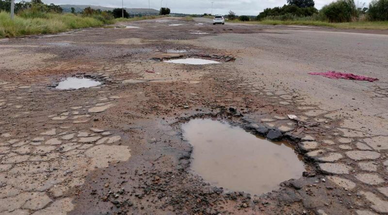 Newcastle damaged roads