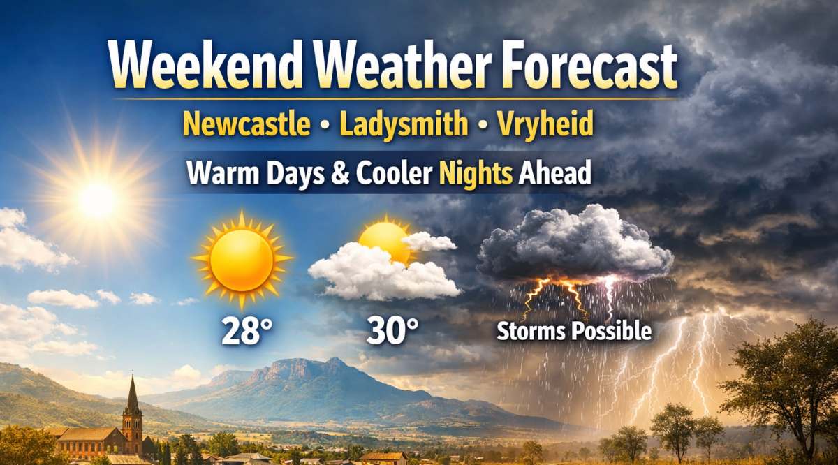 Newcastle Ladysmith Vryheid weekend weather forecast