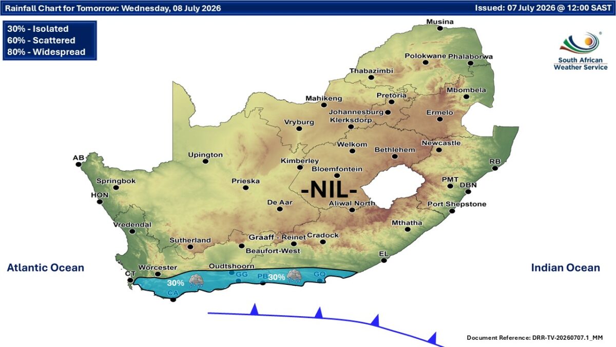 SAWS KZN weather forecast