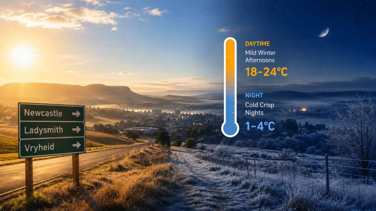Newcastle Ladysmith and Vryheid weekend weather