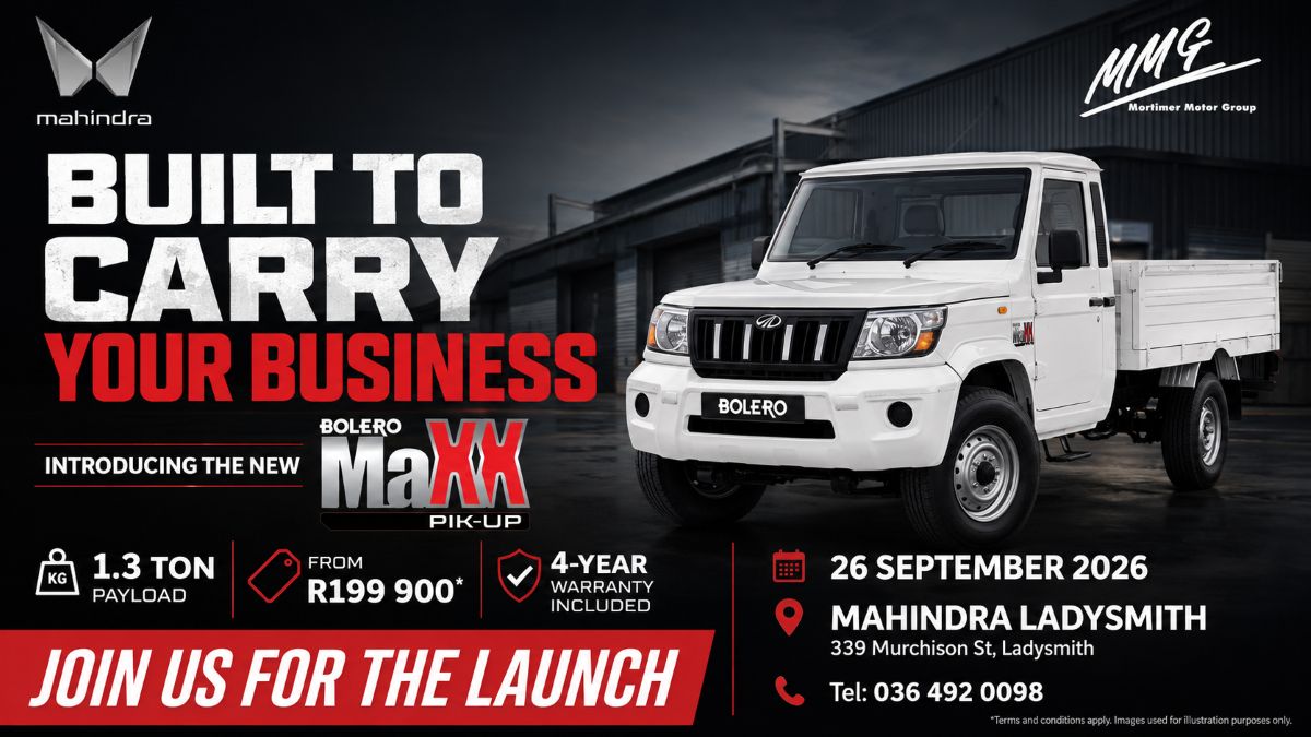 MMG Mahindra Ladysmith launch September