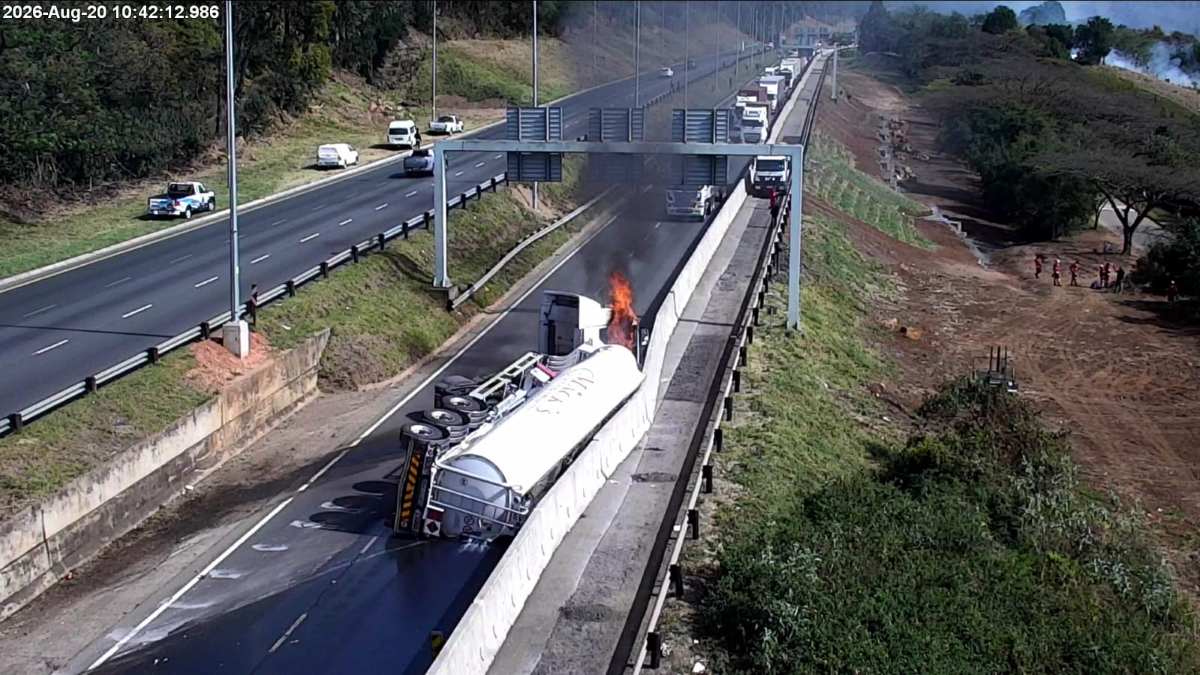 N3 truck fire Peter Brown Drive